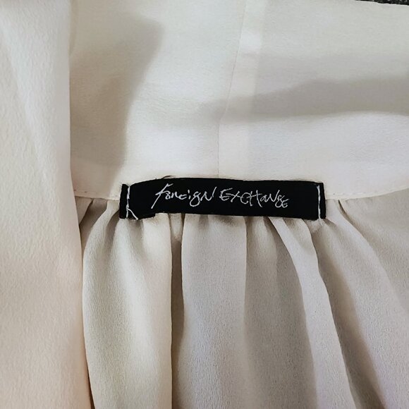 Foreign Exchange Cream Tie-Front Blouse - Picture 4 of 6